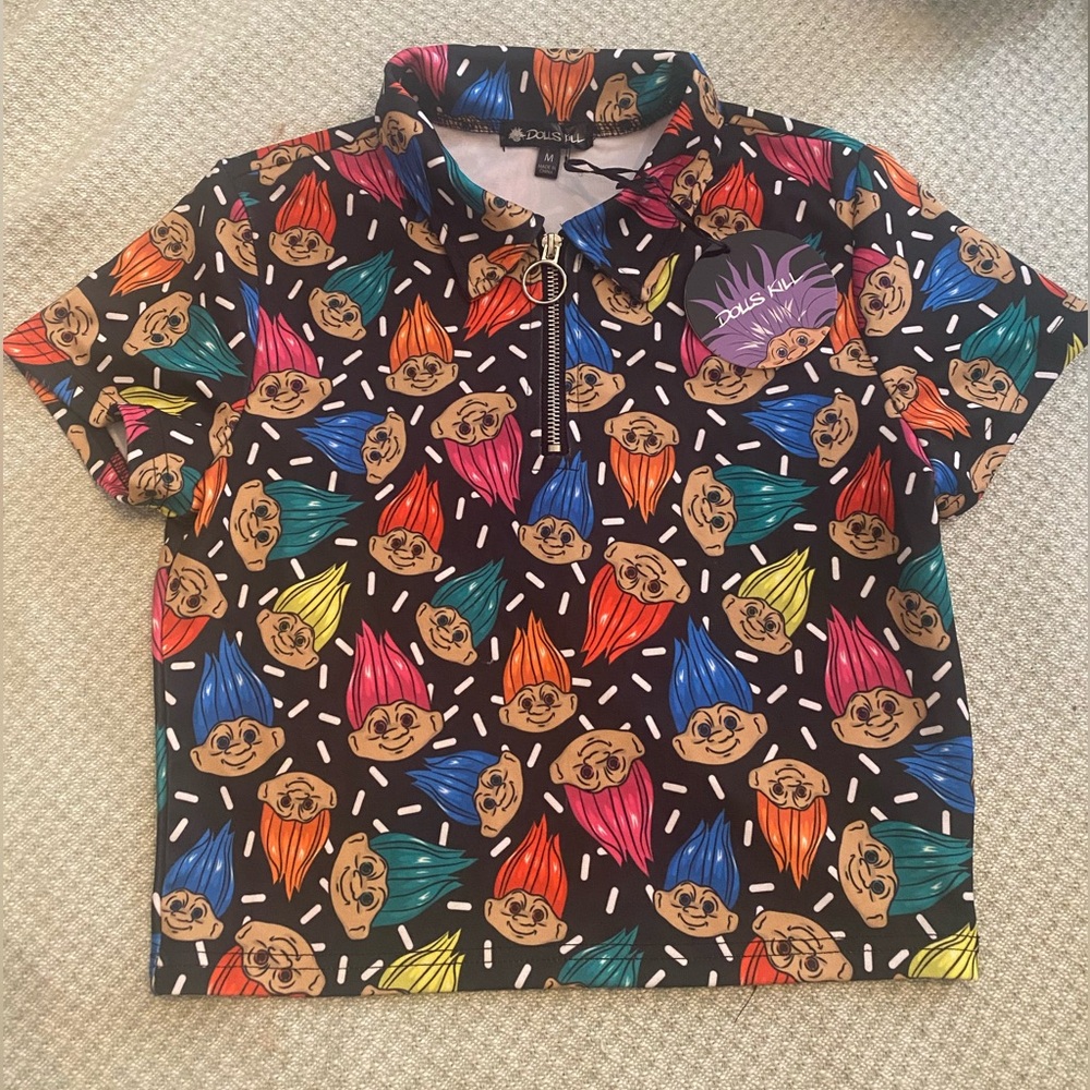 Dolls kill troll zip up top